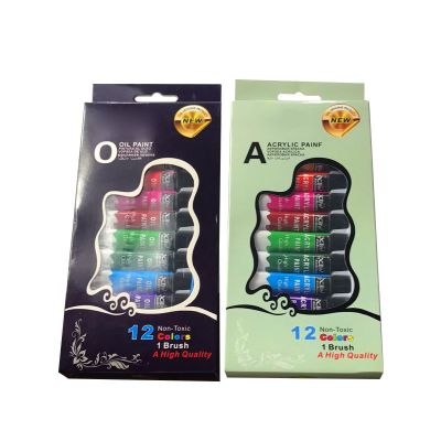 Artist Primary Color Acrylic Paint Set 48 Color liquid Acrylic paint Set In paper Box