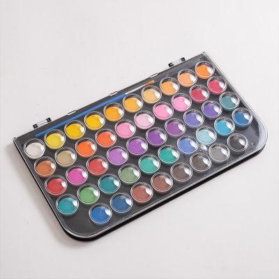 Watercolor Paint Set Foldable 48 Colors With Brush Pen And Palette Direct Deal Custom Solid pigment