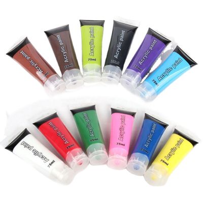 2021 factory 75ml Acrylic Paint Set 12 Colors Tubes Acrylic Paints for Painting Non Toxic Paint Sets