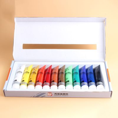 12 color acrylic paint set 36ML manufacturers wholesale art students special acrylic paint