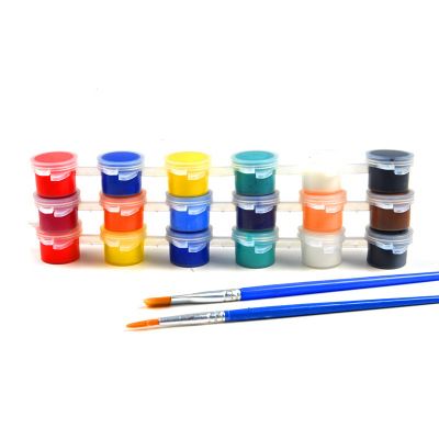 2021 Hot Selling 6 colors 2 ml acrylic paint set with brush for kids children