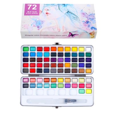 2022 72 colors solid water color paint set for student
