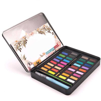 48 colors customized colorful solid water color paint set
