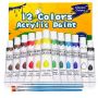 Amazon Hot Selling 24 Colors Non-Toxic Waterproof Permanent DIY Art Acrylic Paint Set for Beginner