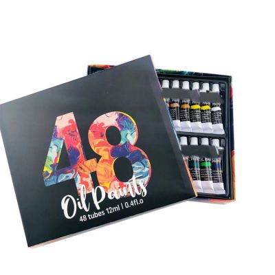 Nontoxic 48 colors oil paint set for artist painting acrylic paint set