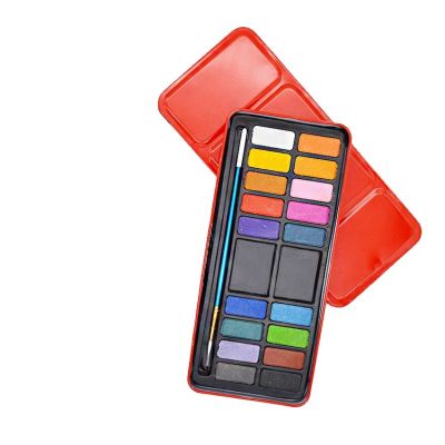 Watercolor Paint Set, Portable 24 Assorted Watercolors Travel Kit
