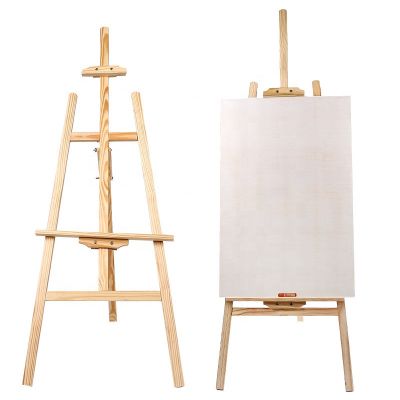Height and tilt adjustable Wood Easel with Bright color hardware accessories