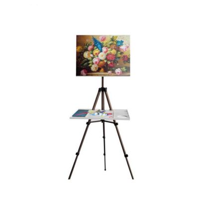 The Latest Product Promotional Portable Tripod Easel With Bookshelf For Kids Stretch Aluminium Alloy Art Easel