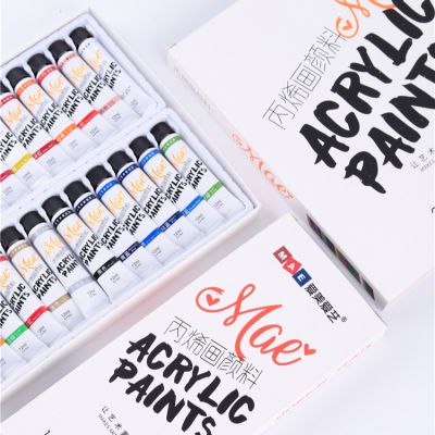 Hot Selling Amazon Professional Art Supplies High Quality 24colors Acrylic Paint Set
