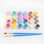 Hot Selling Art Supplies Paint With Brushes,24 Colors Children DIY Acrylic Paint Pots Set With Brush