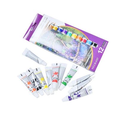 12ml 12 Colors Paint Acrylic Hand Painted Pigments Drawing Tubes Set for Beginner