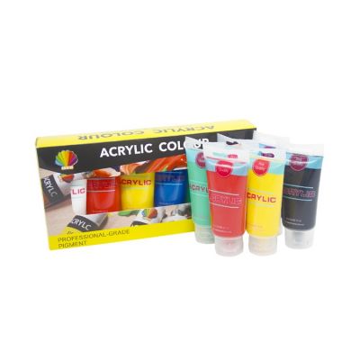 Customized 6 Color 75 ML Professional Grade Pigment Artist Student Acrylic Paint Set
