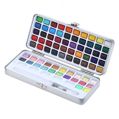 72 Colors Solid Watercolor Paint Set Contains Macaron Glitter Watercolor Set Paint Metallic Colors Aquarelle Art Supplies