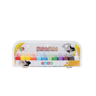 High Quality 12 colors18ml Kids DIY Painting Fabric Paint Set