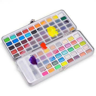 Watercolor Paint Set 100 Vivid Colors in Portable Box perfect Travel Watercolor Set for Artists