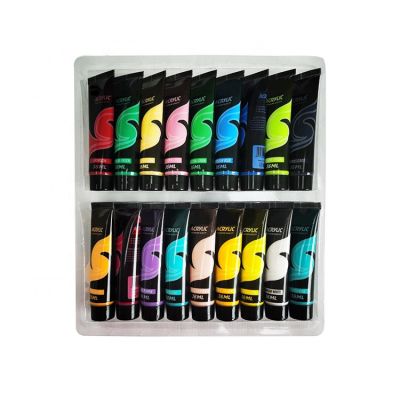 Wholesale 18Colors 36ml Soft Tube Packing Artist Acrylic Paint Color