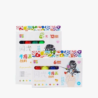 Customized 6 Color 22 ML Eco Friendly Set Package Funny Pearl Finger Painting Kit