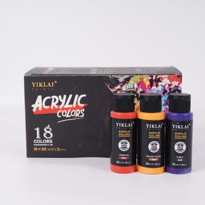 18 Color 60 ml Customized Artist Grade Acrylic Paint Fit for Blank Canvas Acrylic Paint
