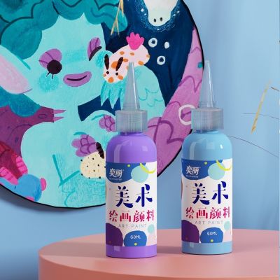 Water Based Colours Paints Factory Supplies 60 ML Pointed Mouth Bottle Acrylic Paint