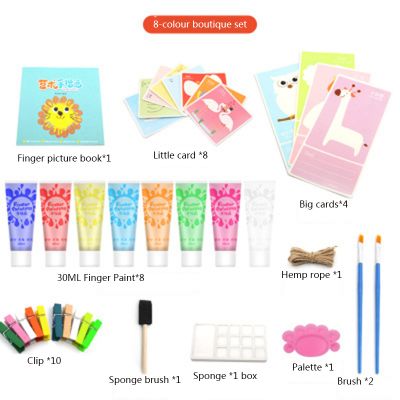 Children's DIY 8 Colors 30ml finger paints acrylic