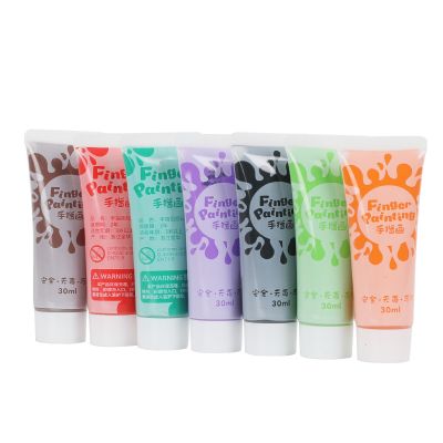 12 Color 30ML Soft Tube DIY Finger Paint Hand Paint Fuzzy Paint