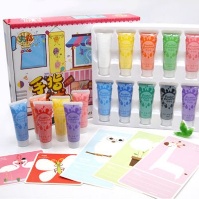 New 12color 30ML finger painting paint sets